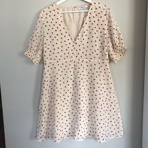 NWT Madewell silk fresh strawberry dress 12